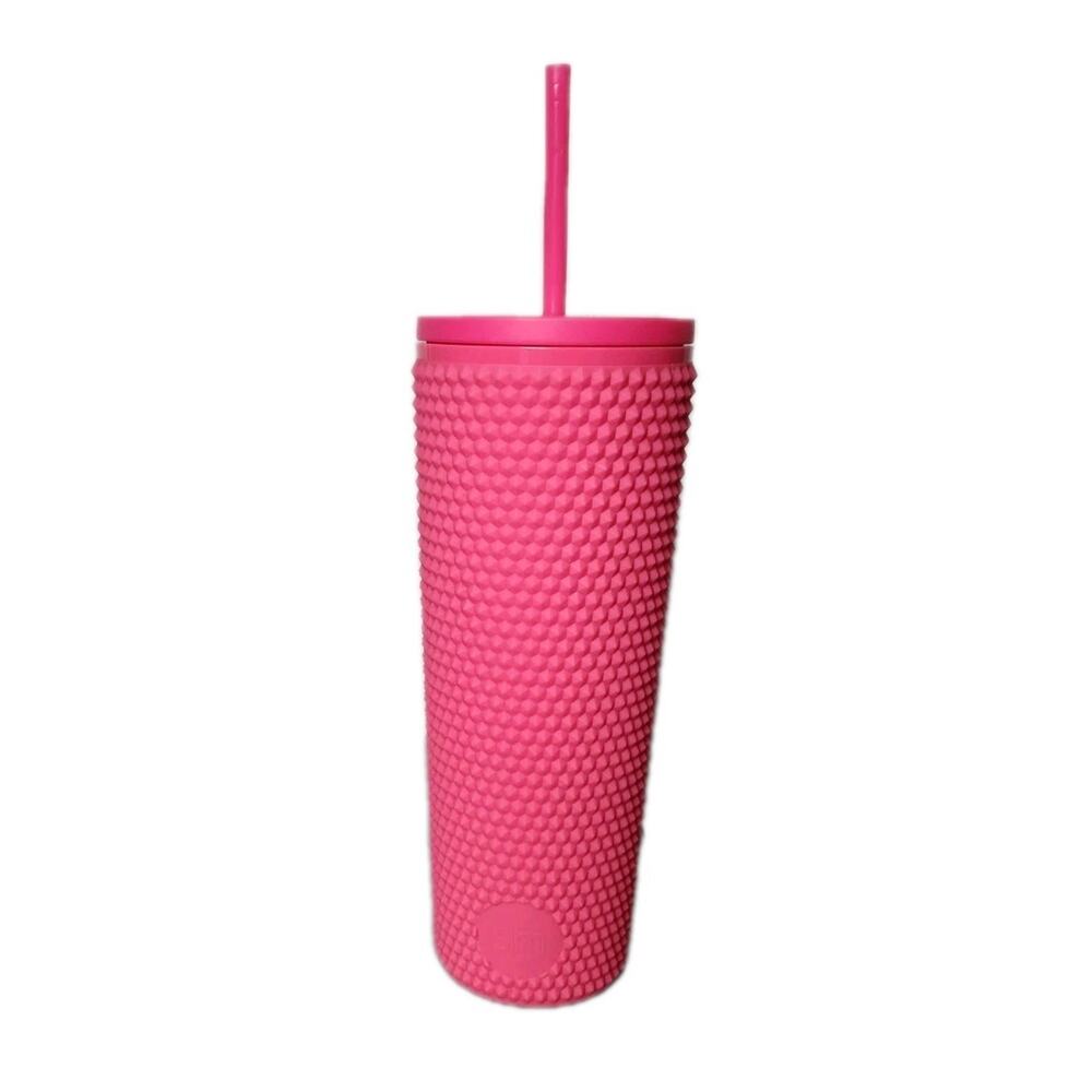 Simple Modern 24oz Hot Pink Studded‎ Matte Tumbler